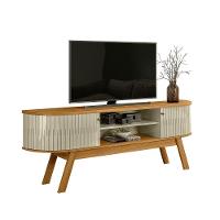 Rack Tv 75 Pol 183cm Bancada Para Sala Enzari M20 - D'rossi Cor Cumaru E Opala - 2