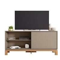 Rack Bancada Tv Para Sala De Estar 136cm Visari C01 - D'rossi Cor Marrom/freijó - 2