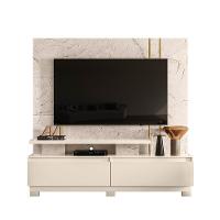 Estante De Tv 75 Pol 183cm Com Pé Sala Belora M20 - D'rossi Cumaru E Opala - 2