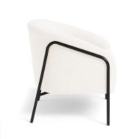 Poltrona Sala Industrial Alta Preto Kit 2 Stella Bouclê Off White D03 - D'rossi - 6