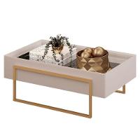 Painel Para Tv Suspenso Bento Cedro Bali E Mesa De Centro Pilar Bali – Dj Móveis - 5