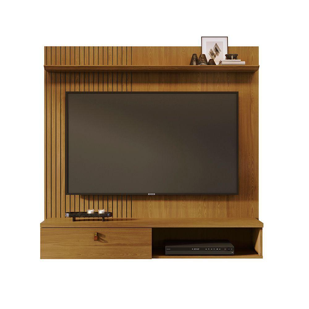 Painel Tv 55 Pol 141cm Bancada Suspensa Para Sala Seluna M20 - D'rossi Cor Cumaru - 2