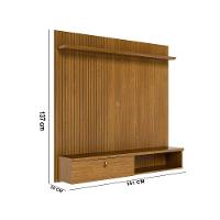 Painel Tv 55 Pol 141cm Bancada Suspensa Para Sala Seluna M20 - D'rossi Cor Cumaru - 3