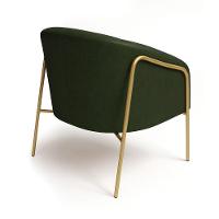 Poltrona Sala Industrial Alta Dourado Kit 2 Stella Sintético Pu Verde D03 - D'rossi - 7