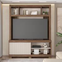 Estante Tv 60 Pol 160cm Sala De Estar Ravik C01 - D'rossi Cor Nogueira/off White - 1