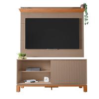 Painel Tv 45 Pol 136cm Com Rack Bancada Para Sala Visari Marrom/freijó C01 - D'rossi - 2