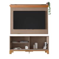 Painel Tv 45 Pol 136cm Com Rack Bancada Para Sala Visari Marrom/freijó C01 - D'rossi - 4