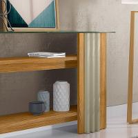 Aparador De Sala Com Prateleiras 150cm Mirezi M20 - D'rossi Cor Cumaru E Opala