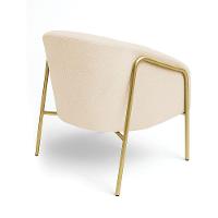 Poltrona Sala Industrial Alta Dourado Stella Bouclê D03 - D'rossi Cor Bege - 7