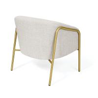 Poltrona Sala Industrial Alta Dourado Stella Linho D03 - D'rossi Cor Cinza - 3