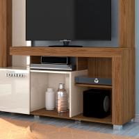 Estante De Tv 50 Pol 136cm Sala De Estar Mervan M20 - D'rossi Cor Naturale E Off White - 5
