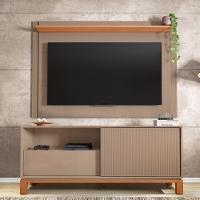 Painel Tv 55 Pol 150cm Com Rack Bancada Para Sala Visari Marrom/freijó C01 - D'rossi - 1