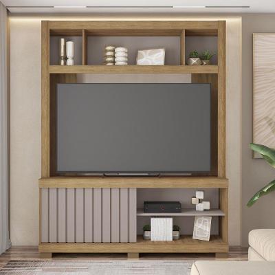 Estante Tv 60 Pol 160cm Sala De Estar Ravik C01 - D'rossi Cor Bege Amarelado/cinza