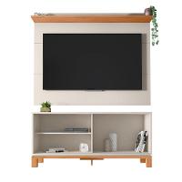 Painel Tv 45 Pol 136cm Com Rack Bancada Para Sala Visari C01 - D'rossi Cor Off White/freijó - 2