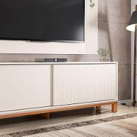 Painel Tv 65 Pol 180cm Com Rack Bancada Para Sala Visari C01 - D'rossi Cor Off White/freijó - 3