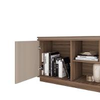 Rack Tv 75 Pol 180cm Bancada Ripado Com Rodízio Noan Nogueira/fendi C01 - D'rossi - 5