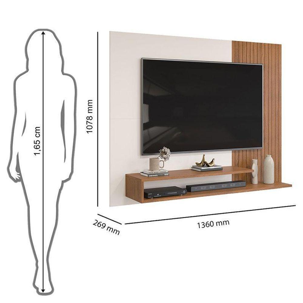 Painel Para Tv Nando Freijó Off White E Mesa De Centro Pilar Off White – Dj Móveis - 3