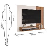 Painel Para Tv Nando Freijó Off White E Mesa De Centro Pilar Off White – Dj Móveis - 3