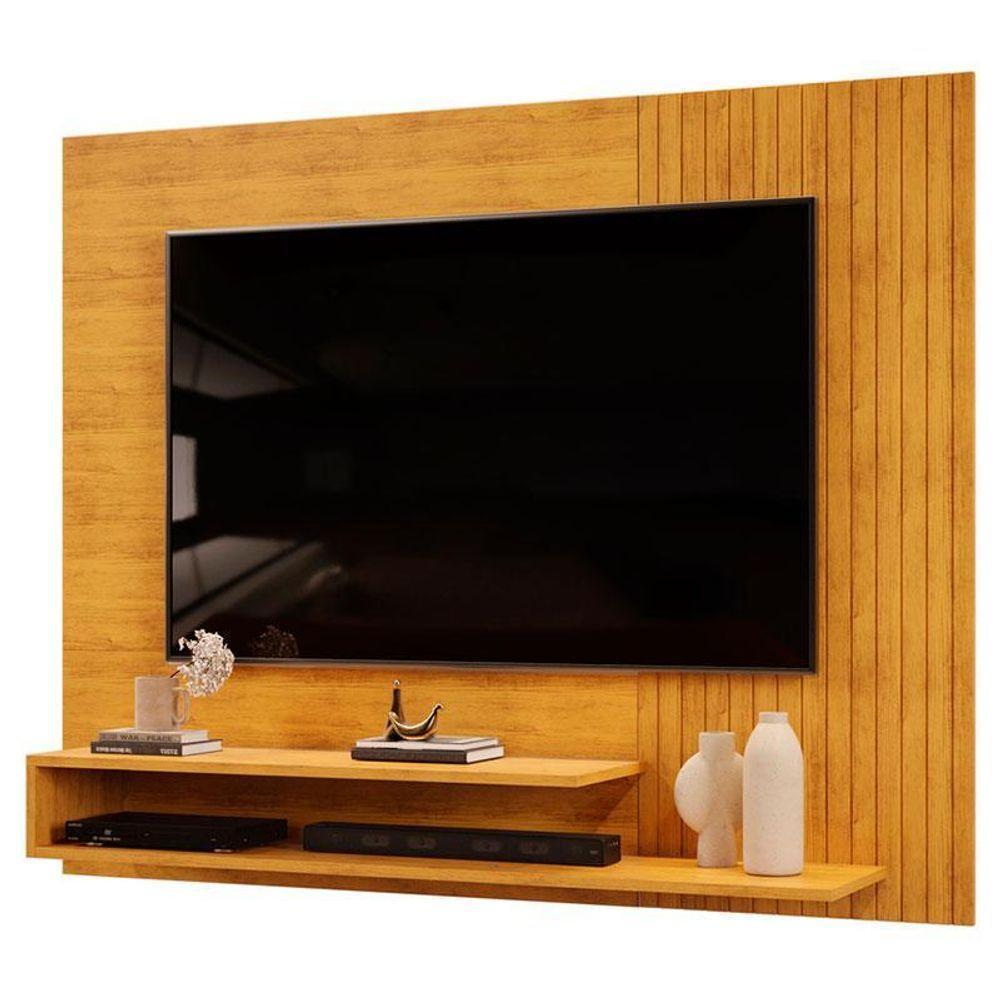 Painel Para Tv Suspenso Nando Cedro E Aparador Buffet Brise Cedro Off White – Dj Móveis - 2