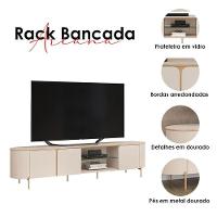 Rack Bancada Para Sala Ariana E Mesa De Centro Petri Off White – Dj Móveis