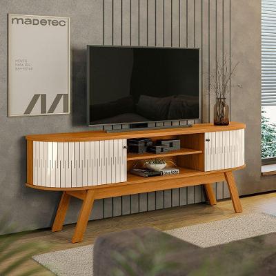 Rack Tv 75 Pol 183cm Bancada Para Sala Enzari M20 - D'rossi Cor Cianmomo E Off White