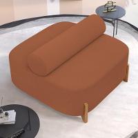 Sofá Ilha Orgânico Living Closet Evo 125cm 02 Lugares Bouclê Terracota - Desk Design Terracota - 1