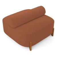 Sofá Ilha Orgânico Living Closet Evo 125cm 02 Lugares Bouclê Terracota - Desk Design Terracota - 2