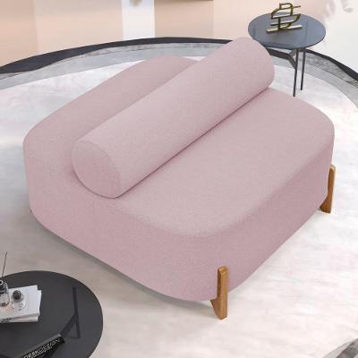 Sofá Ilha Orgânico Living Closet Evo 125cm 02 Lugares Bouclê Rosê - Desk Design Rosê