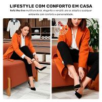 Kit 02 Sofás Ilha Orgânico Living Closet Evo 125cm 02 Lugares Bouclê Terracota - Desk Design Terracota - 5