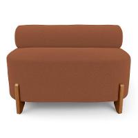 Kit 02 Sofás Ilha Orgânico Living Closet Evo 125cm 02 Lugares Bouclê Terracota - Desk Design Terracota - 7