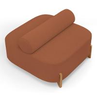 Kit 02 Sofás Ilha Orgânico Living Closet Evo 125cm 02 Lugares Bouclê Terracota - Desk Design Terracota - 8