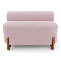 Kit 02 Sofás Ilha Orgânico Living Closet Evo 125cm 02 Lugares Bouclê Rosê - Desk Design Rosê - 7