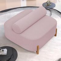 Kit 02 Sofás Ilha Orgânico Living Closet Evo 125cm 02 Lugares Bouclê Rosê - Desk Design Rosê - 10