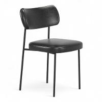 Kit 02 Cadeiras Sala De Jantar Lila Estofada Com Encosto Couríssimo Preto - Abmaza - 7