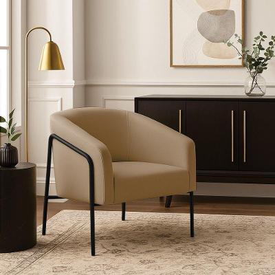 Poltrona Sala Industrial Alta Preto Stella Suede Marrom Rato D03 - D'rossi