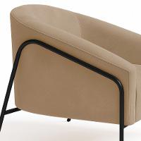 Poltrona Sala Industrial Alta Preto Stella Suede Marrom Rato D03 - D'rossi - 7