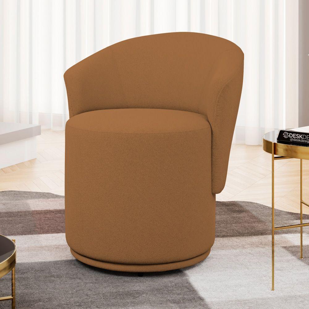 Kit 02 Poltronas Orgânicas Living Mavi Fixa Bouclê Terracota - Abmaza - 2