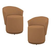 Kit 02 Poltronas Orgânicas Living Mavi Fixa Bouclê Terracota - Abmaza - 1