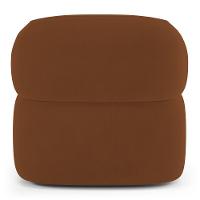 Poltrona Orgânica Giratória Living Glee Veludo Terracota - Abmaza - 8