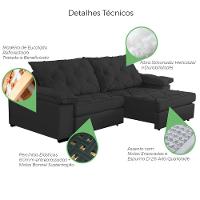 Sofá Retrátil E Reclinável 2,80m Clara | Conforto Premium E Design Elegante | Lansof Brasil Cores Grafite - 6