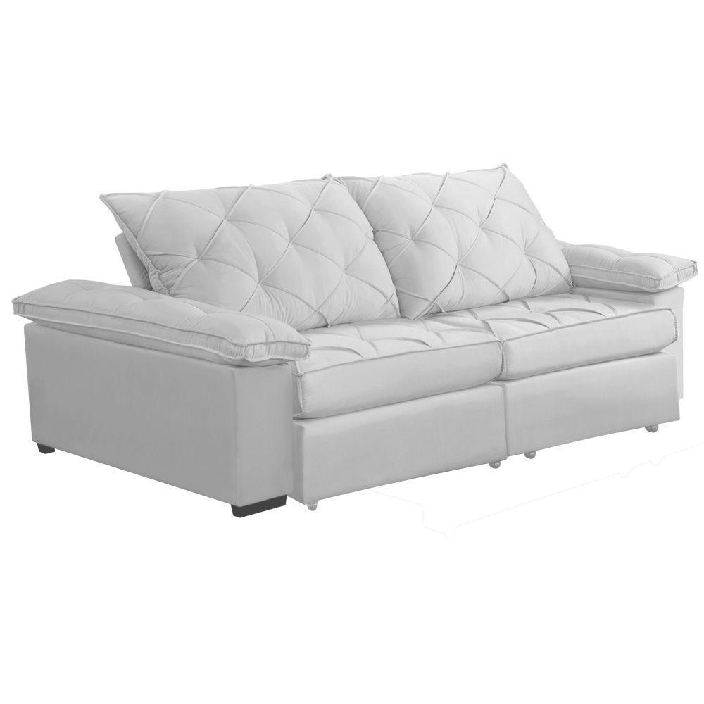 Sofá Retrátil E Reclinável 2,90m Clara | Conforto Premium E Design Elegante | Lansof Brasil Cores Cinza - 2