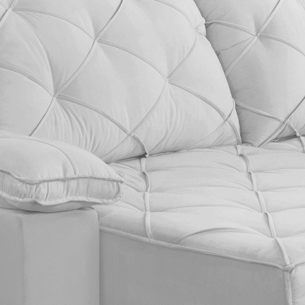 Sofá Retrátil E Reclinável 2,90m Clara | Conforto Premium E Design Elegante | Lansof Brasil Cores Cinza - 6