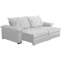 Sofá Retrátil E Reclinável 2,90m Clara | Conforto Premium E Design Elegante | Lansof Brasil Cores Cinza