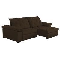 Sofá Retrátil E Reclinável 2,80m Clara | Conforto Premium E Design Elegante | Lansof Brasil Cores Marrom - 3