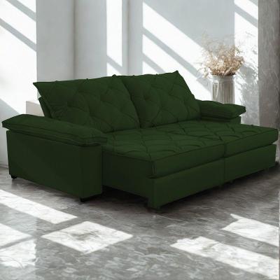 Sofá Retrátil E Reclinável 2,30m Clara | Conforto Premium E Design Elegante Verde