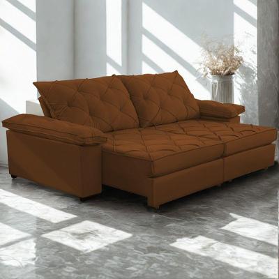 Sofá Retrátil E Reclinável 2,30m Clara | Conforto Premium E Design Elegante Terracota