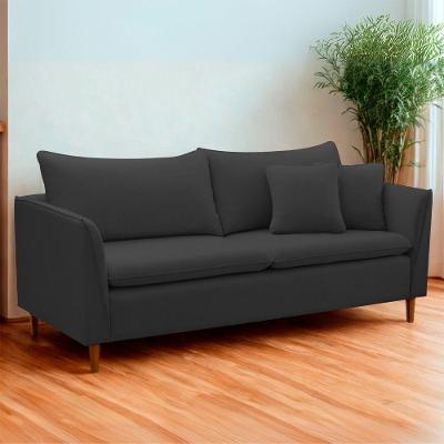 Sofá Living Kassia 2 Lugares 1,84m Veludo Cores Lansofbr Cores Preto