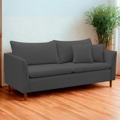 Sofá Living Kassia 1,64m 2 Lugares 1,64m Bouclé Lansofbr Cores Cinza