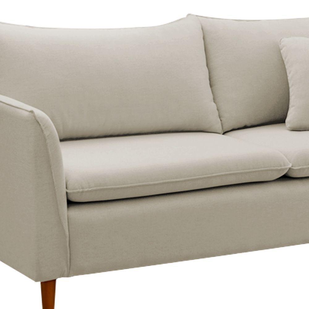 Sofá Living Kassia 2 Lugares 1,64m Veludo Cores Lansofbr Cores Bege - 7