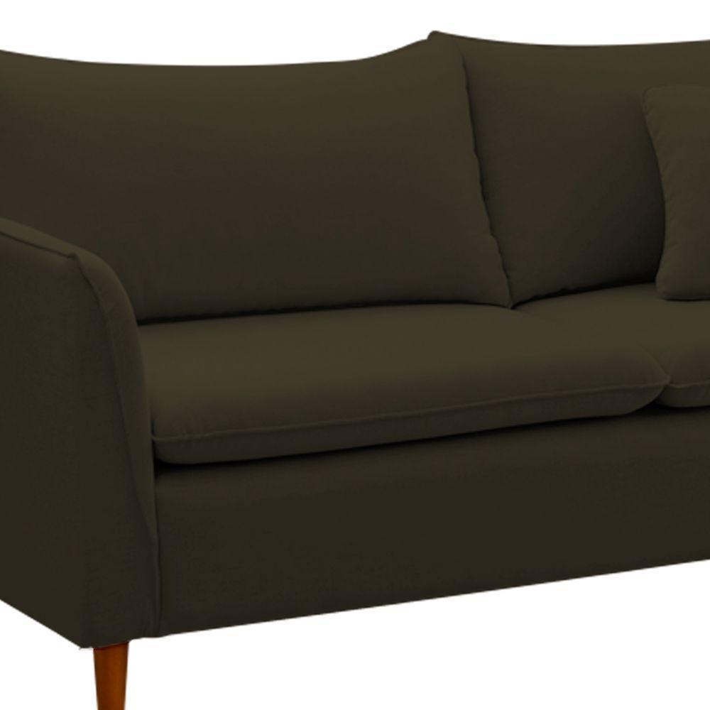 Sofá Living Kassia 2 Lugares 2,04m Veludo Cores Lansofbr Cores Grafite - 7